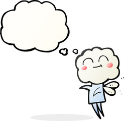 thought bubble cartoon cute cloud head imp