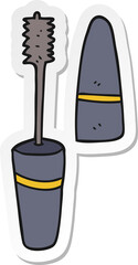 sticker of a cartoon mascara