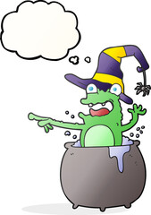 thought bubble cartoon halloween toad