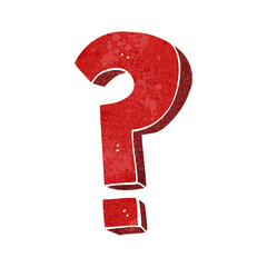 retro cartoon question mark symbol