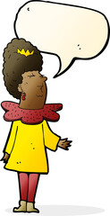 cartoon queen with speech bubble