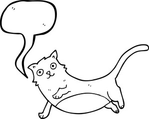 speech bubble cartoon cat