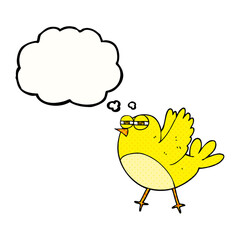 thought bubble cartoon bird