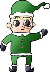 cartoon doodle christmas elf