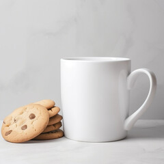 White Coffee Cup Mockup, Professional Coffee Mug with natural items in the background
