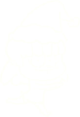 Christmas Woman Chalk Drawing