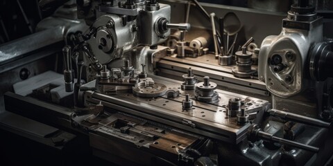 machinery and industrial manufacturing background, generative ai