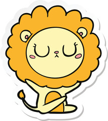 sticker of a cartoon lion