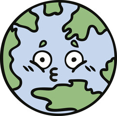 cute cartoon planet earth