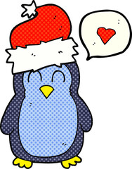 comic book speech bubble cartoon penguin