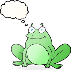thought bubble cartoon happy frog