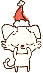 Christmas Puppy Chalk Drawing