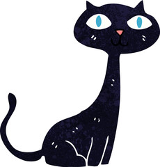 cartoon black cat