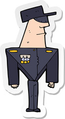 sticker of a cartoon guard