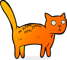 cartoon frightened cat