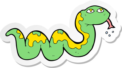 sticker of a cartoon snake