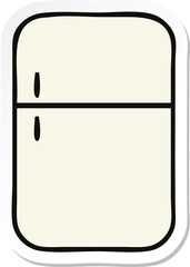 sticker of a cute cartoon fridge freezer