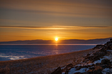 Obraz premium sunset on the beach