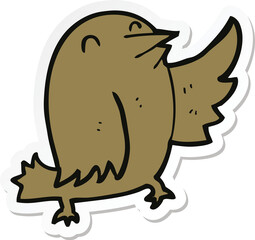 sticker of a cartoon bird