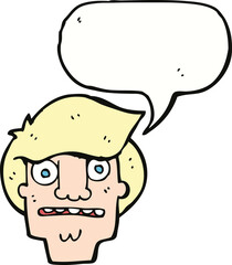 cartoon shocked face with speech bubble