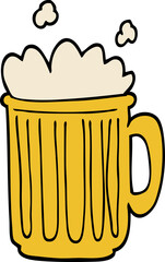 cartoon doodle tankard of beer