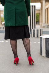 woman walking on the street