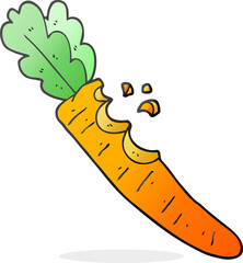 cartoon bitten carrot