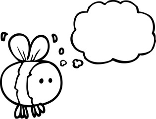 thought bubble cartoon bee