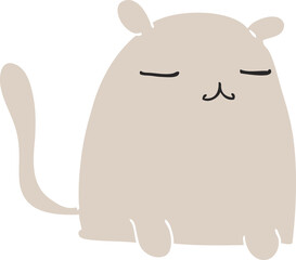 quirky hand drawn cartoon cat