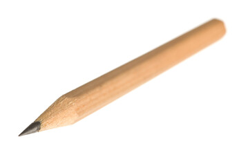 A single pencil on white. Low DOF