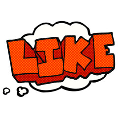 thought bubble cartoon word like