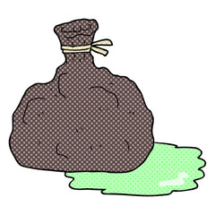cartoon bag of garbage