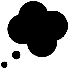 Speech balloons icon, solid style vector illustration