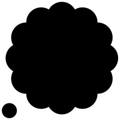 Speech balloons icon, solid style vector illustration