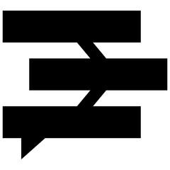 Speech balloons icon, solid style vector illustration