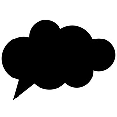 Speech balloons icon, solid style vector illustration