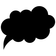 Speech balloons icon, solid style vector illustration