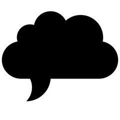 Speech balloons icon, solid style vector illustration