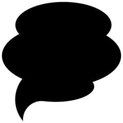 Speech balloons icon, solid style vector illustration