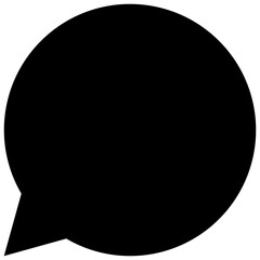 Speech balloons icon, solid style vector illustration