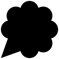 Speech balloons icon, solid style vector illustration