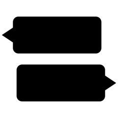 Speech balloons icon, solid style vector illustration