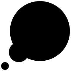 Speech balloons icon, solid style vector illustration