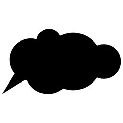 Speech balloons icon, solid style vector illustration