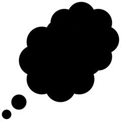 Speech balloons icon, solid style vector illustration