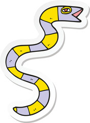 sticker of a cartoon snake