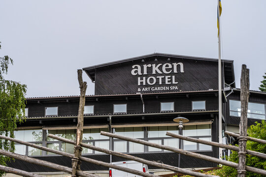 Gothenburg, Sweden - July 24 2022: Exterior of Arken Hotel and Art garden spa.
