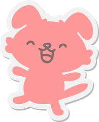 happy dancing dog sticker