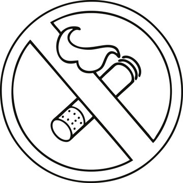 recommend clip art: line drawing cartoon no smoking allowed sign