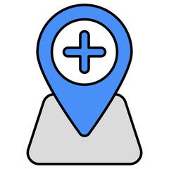 Obraz premium Editable design icon of add location 